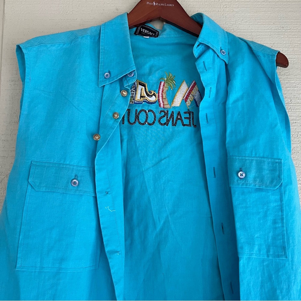 Blue • Sky blue • Versace men’s vest